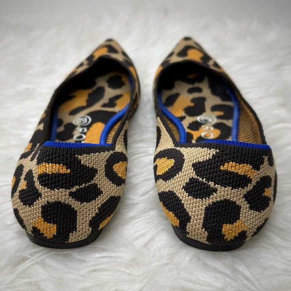 Rothy’s Women’s The Point Leopard Cheetah Animal Print Flat Size 6.5 - Picture 6 of 10